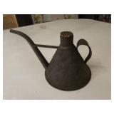 antique cone shaped oil can