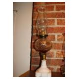oil lamp w/white base