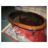 glass top coffee table