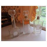 3 liquor decanters incl:walker bourban