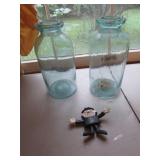 1972 toy & 2 half gallon wax sealer jars