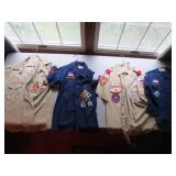 4 scouts shirts w/patches