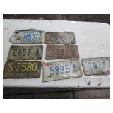 7 Indiana & Ohio license plates