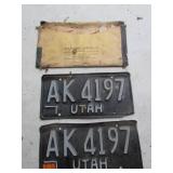 2-  1969 Utah license plates
