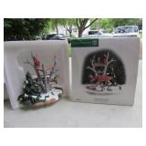 dept 56 deer in woods w/box