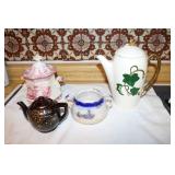 pitcher,teapot & dishes