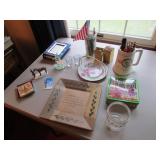 tote,dept 56 figurine & all items