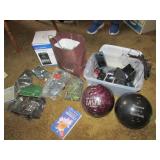 bowling balls,electronics & items