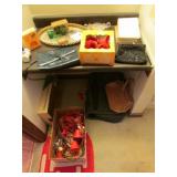 I.U. rug,christmas decorations,bags & items