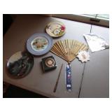 hummel ornament,advertising fan,plates,items