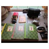 pencil pointer,camera,cub scout book & items