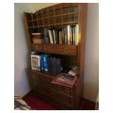 Lea cabinet w/all books & binders