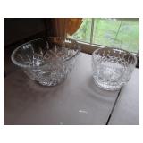2 crystal bowls (unmarked)
