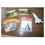 space shuttle toy,patches & postcards