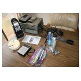 can opener,sony cassette recorder,radio & items