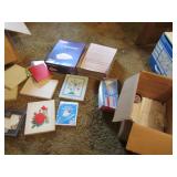 box of envelopes,cards & items
