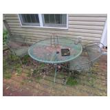 metal patio table w/2 chairs