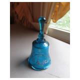 smaller hand painted fenton glass bell