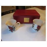 lenox cardinal winter greetings mugs w/box
