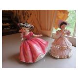 2 porcelain lady figurines