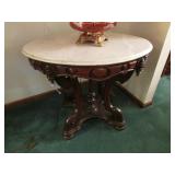 antique marbletop lamp table