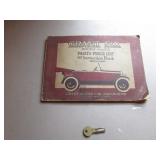 early grant six motor car parts price list book