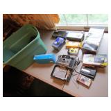 green tote,cameras,radio & items