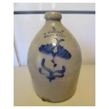 #2 blue decorated stoneware crock jug Penn.