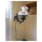 hand painted fenton lamp by marilyn wagner(works)