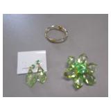 brooch,earrings & bracelet