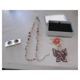 spider & butterfly brooches & costume jewelry