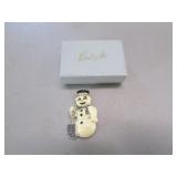 eisenberg ice snowman brooch w/box