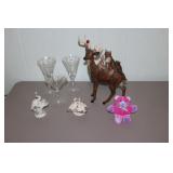 deer figurine,glasses & figurines