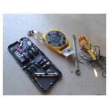 light,ext. cord & tools