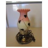 fenton hand painted burmese lamp by marilyn wagner