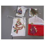 christmas tree costume jewelry brooches