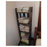 mission style shelf w/all word search books