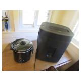 paper shredder & crock pot