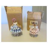 2 west germany sandizell lady figurines