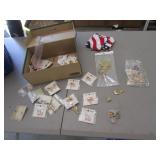 flag pins,costume jewelry & baskets