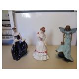 3 lady figurines incl:porcelain czec