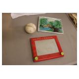 etch a sketch & items
