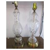 2 glass lamps