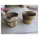 2 old water buckets