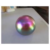 1989 gibson carnival glass paperweight