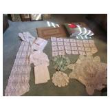 vintage linens & doilies,rug & pillow