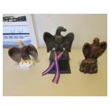 goebel eagle & 2 eagle statues