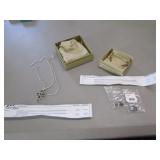 .925 silver necklace & earrings