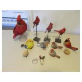 cardinal & bird figurines