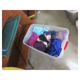 tote of womens clothes,greeting cards,bungees,item